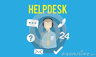 Helpdesk Customer Support Communication Enquiry Concept Stock Photo