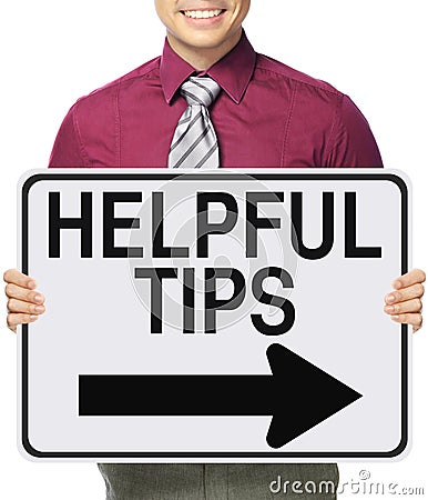 Helpful Tips Stock Photo