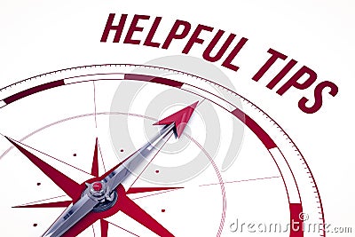 Helpful tips against compass Stock Photo