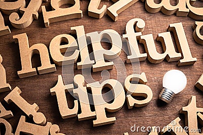 Helpful Tips Idea Stock Photo