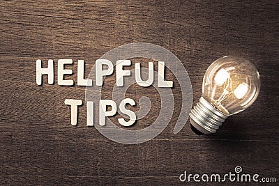 Helpful Tips Idea Stock Photo