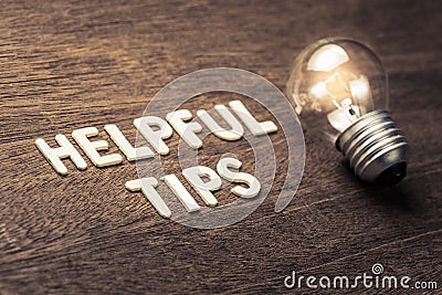 Helpful Tips Idea Stock Photo