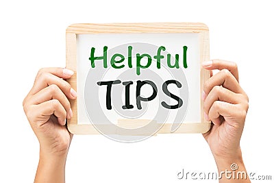 Helpful Tips Needed Stock Photo