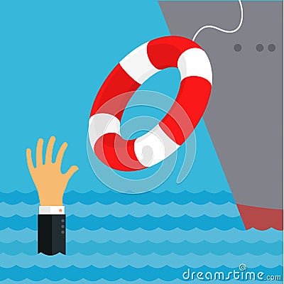 Helping Business survive Vector Illustration