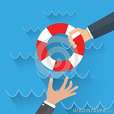 Helping Business to survive Vector Illustration