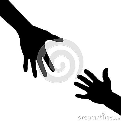 Helping hand Vector Illustration