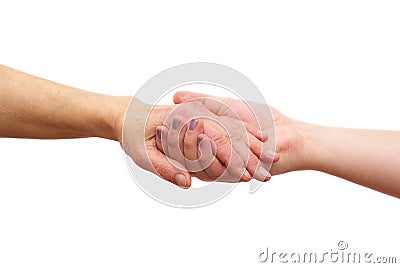 Helping hand Stock Photo