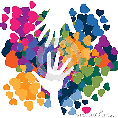 Helping hand Vector Illustration