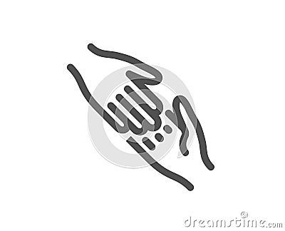 Helping hand icon. Give gesture sign. Vector Vector Illustration