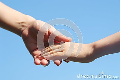 Helping hand Stock Photo