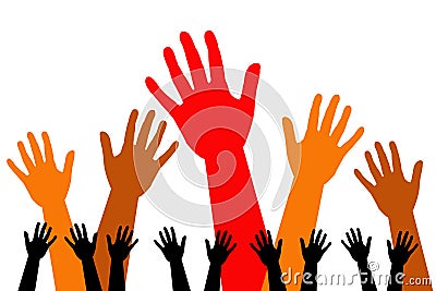 Helping hands Stock Photo