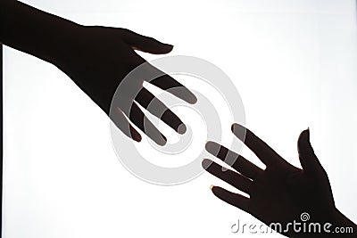 Helping hands Stock Photo