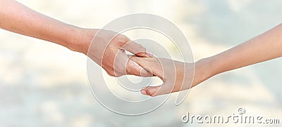 Helping hands - family support Stock Photo