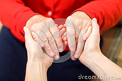 Helping hands Stock Photo