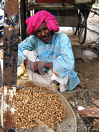 Helpless Farmer Stock Photo