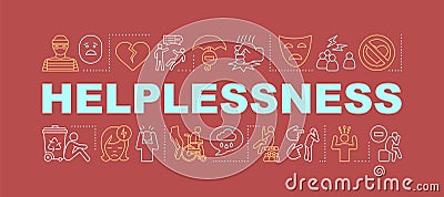 Helplessness word concepts banner Vector Illustration