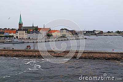 Helsingor Harbor, Denmark Editorial Stock Photo