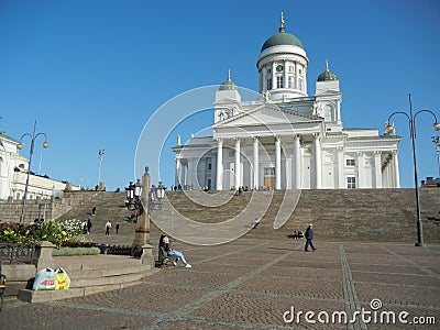 Helsinki Cathedral St Nicholas` Church until the independence of Finland in 1917 Editorial Stock Photo