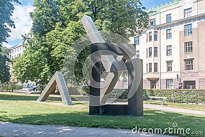 Risto Ryti Memorial Sculpture. Risto Heikki Ryti served as the fifth president of Finland Editorial Stock Photo