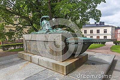 Monumental Grave Of Constructor In The Suomenlinna Fortress In H Stock Photo