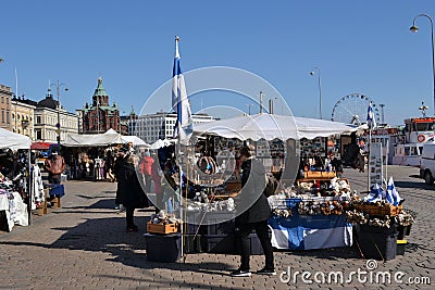 Helsinki Market Square Editorial Stock Photo