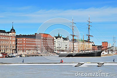 Helsinki in winter Stock Photo