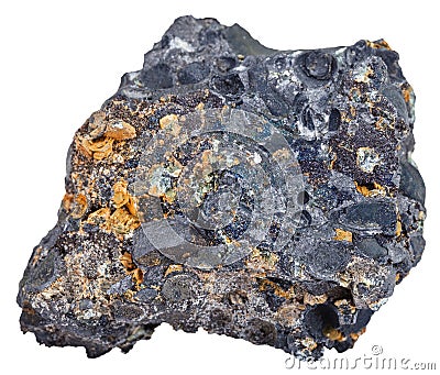 Hematite (iron ore) with magnetite crystals Stock Photo