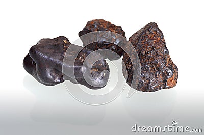 Hematite pebbles Stock Photo