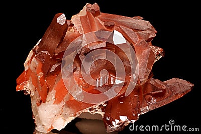 Hematoid Quartz Crystals - Ferruginous Quartz with Hematite Stock Photo