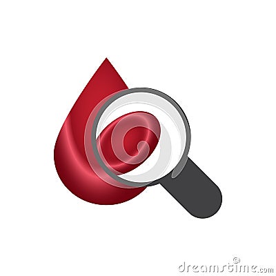 Hematology blood icon for apps or websites Vector Illustration