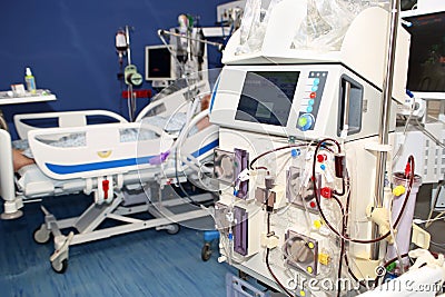 Hemodialysis - replacement of renal function Stock Photo