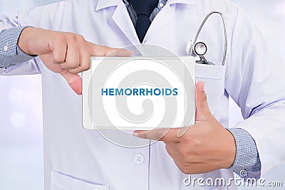 HEMORRHOIDS Stock Photo