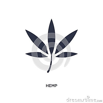 hemp icon on white background. Simple element illustration from nature concept Vector Illustration