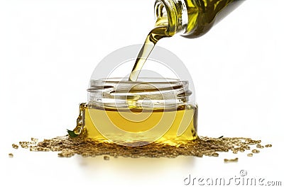 Hemp Oil. high resolution, Isolated on White Background. Stock Photo