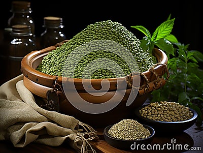 Hemp Seeds Stock Photo