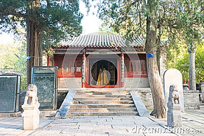 Songyang Academy in Dengfeng, Henan, China. It is part of UNESCO World Heritage Site - Historic Monuments of Dengfeng. Stock Photo