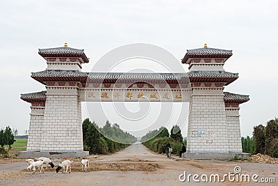 Site of the Original Capital City Xudu of the Han-Wei. a famous historic site in Xuchang, Henan, China. Editorial Stock Photo