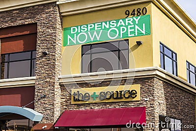 The Source Las Vegas Medical Marijuana Dispensary. As of 2017, Recreational Pot is legal in Nevada Editorial Stock Photo