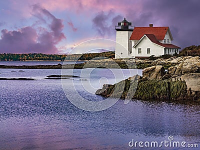 Hendricks Head Lighthouse in Maine, USA Stock Photo