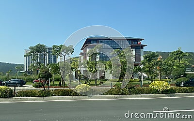 Zhuhai Hengqin Court The People`s Court of Hengqin New Area Zhuhai Macau Macao Big Bay District Guangdong China Zhuhai Law Order Stock Photo