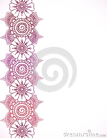 Henna Border Vector Illustration