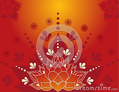 Henna lotus Vector Illustration