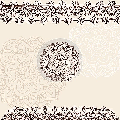 Henna Mehndi Paisley Doodle Vector Design Vector Illustration