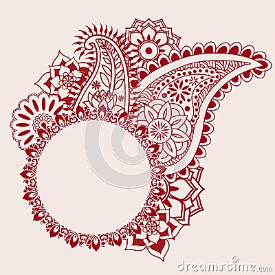 Henna paisley background Vector Illustration