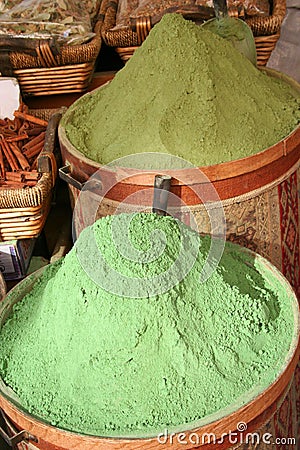 Henna powder Stock Photo