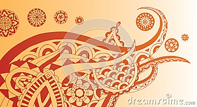 Henna Swirl Vector Illustration