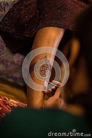 Henna Tatto Design Pattern Symmetry Detailed Textured Abstract Tradition In Nairobi City County Kenya East African Stock Photo