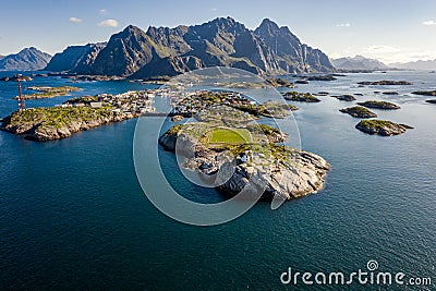 Henningsvaer Lofoten is an archipelago in the county of Nordland, Norway Stock Photo