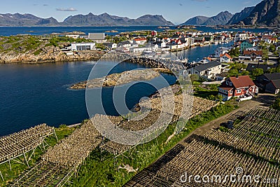 Henningsvaer Lofoten is an archipelago in the county of Nordland, Norway Stock Photo