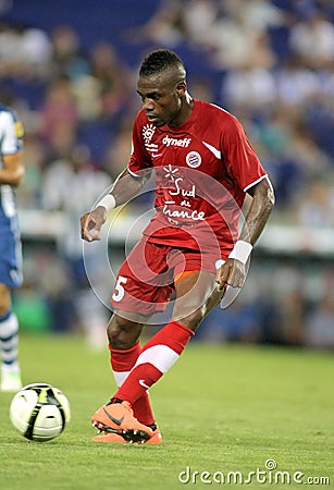 Henri Bedimo of Montpellier HSC Editorial Stock Photo